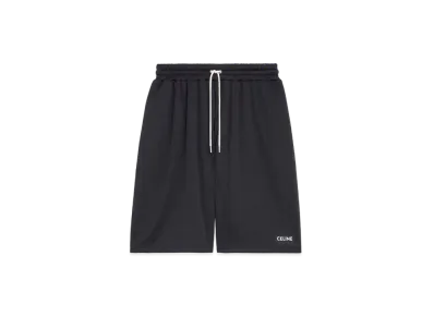 CELINE Reversible Oversized Celine Shorts In Jersey "Black"