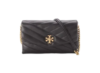 Tory Burch Kira Chevron Chain Wallet "Black"
