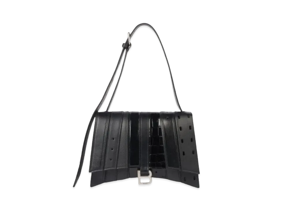 BALENCIAGA Women's Hourglass Multibelt Top Handle Bag "Black"
