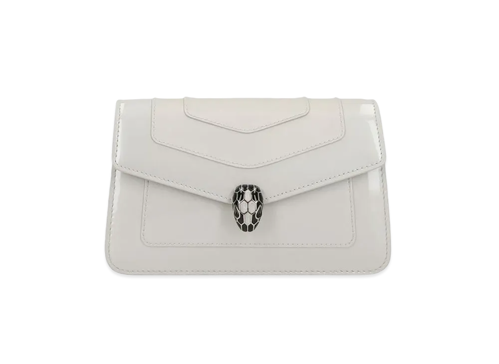 BVLGARI Serpenti Forever Chain Wallet "White"