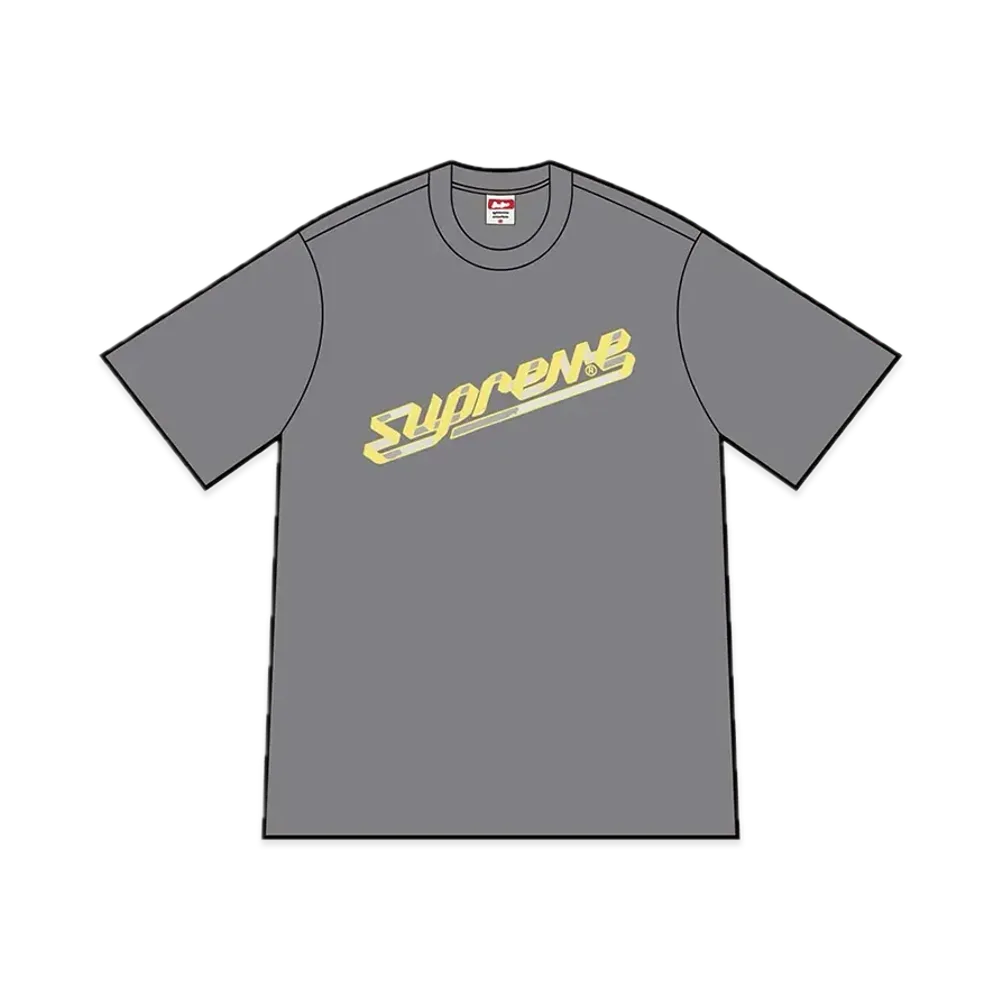Supreme Banner Tee "Charcoar"