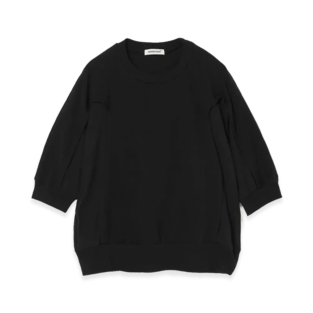 UNDERCOVER Cotton Short Sleeve Rib Cut & Sew "Black"