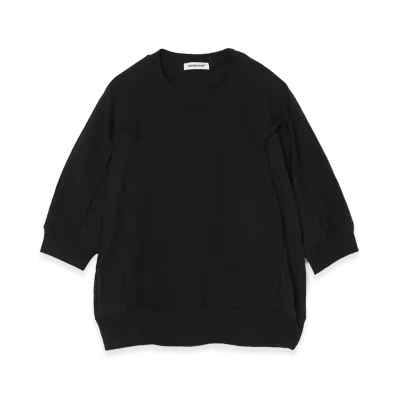 UNDERCOVER Cotton Short Sleeve Rib Cut & Sew "Black"