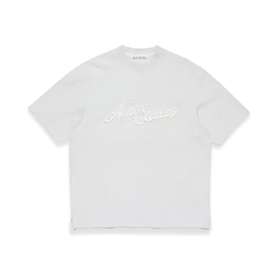 Acne Studios Logo T-Shirt - Relaxed Fit "Pale Grey Melange"