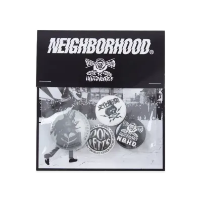 NEIGHBORHOOD x REBEL DREAD HARDWARE . Pin Button Set "Multi"
