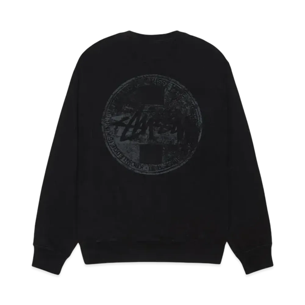 Stussy Dot Stamp Crew Pigment Dyed "Black"