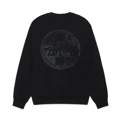 Stussy Dot Stamp Crew Pigment Dyed "Black"
