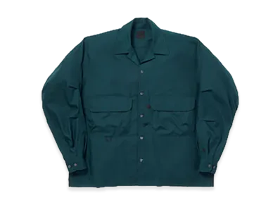 DAIWA PIER39 Tech Sports Open Collar Shirt L/S Solid "Dark Green"