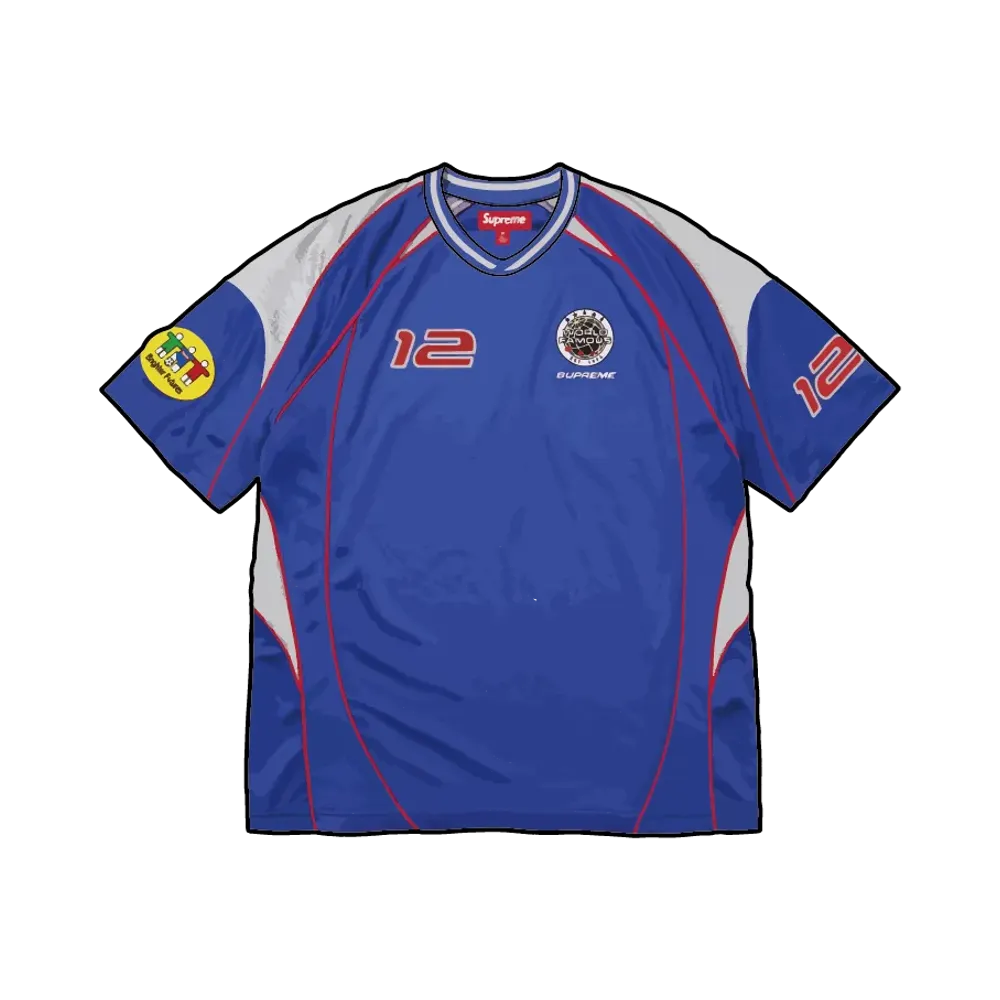 Supreme Piping Soccer Jersey "Royal"