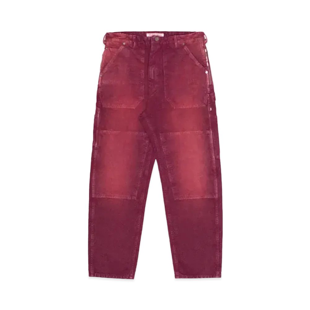 Richardson Distressed Duck Canvas Work Pants "Oxblood"