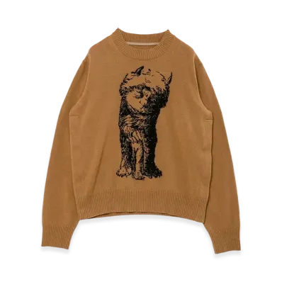 sacai WHERE THE WILD THINGS ARE Wool Knit Pullover "Dark Beige"