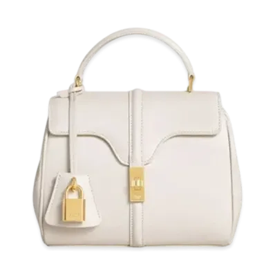CELINE Mini 16 in Satinated Calfskin "Rice"