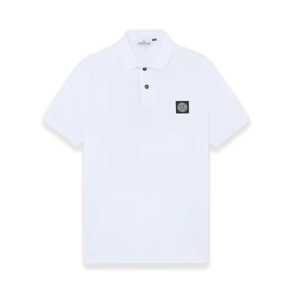 Stone Island 22002SC Organic Cotton Elastane Pique "White"
