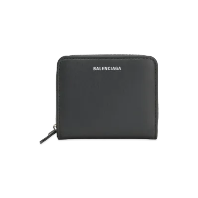 BALENCIAGA Everyday Bi-fold Wallet Leather "Dark Grey"
