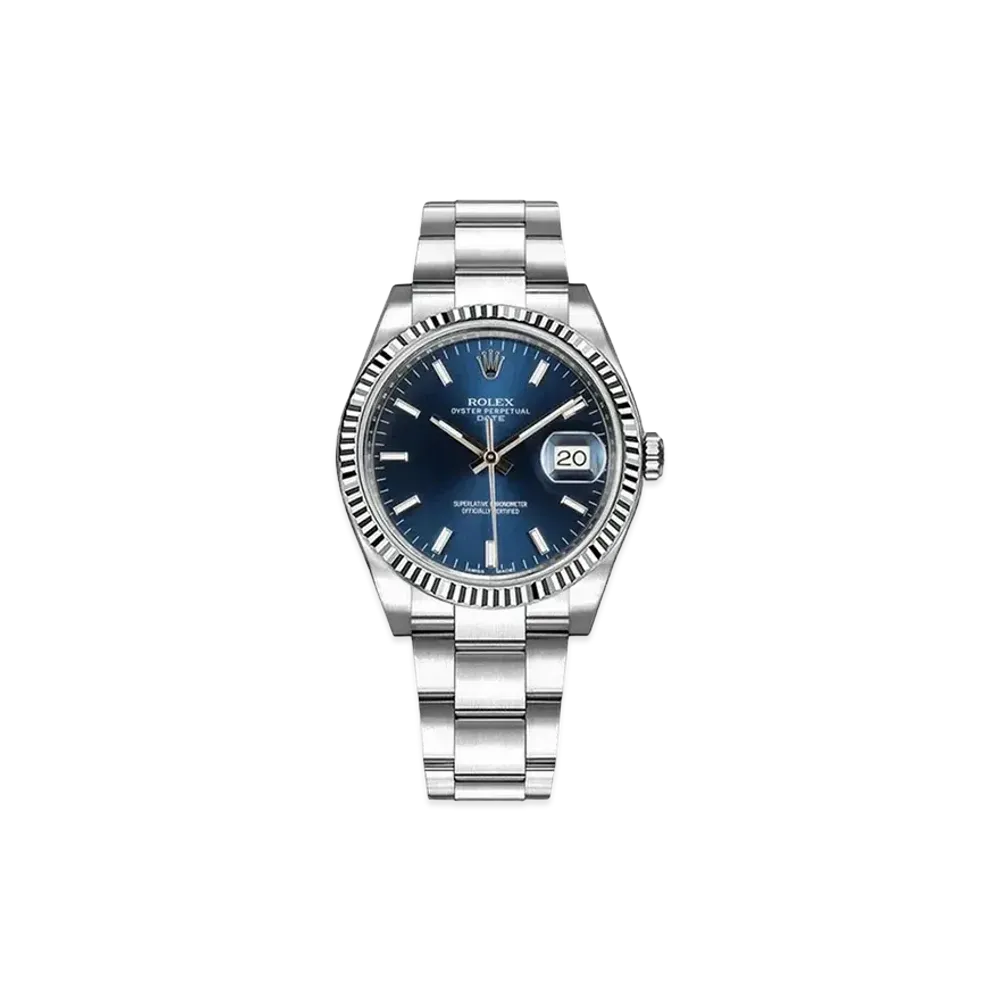 ROLEX Oyster Perpetual Date "Blue/Stainless Steel/White Gold"
