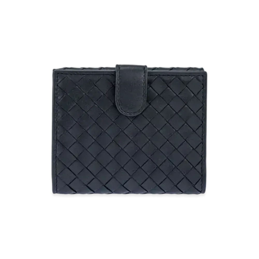 Bottega Veneta Intrecciato Lambskin Button Wallet "Tourmaline"
