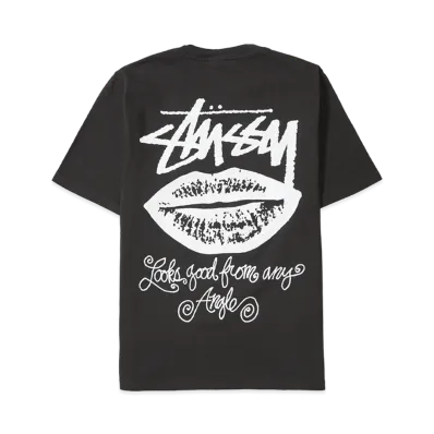 Stussy Any Angle Tee Pigment Dyed "Faded Black"