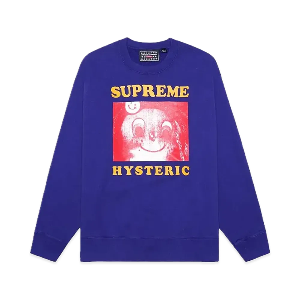 Supreme x HYSTERIC GLAMOUR Crewneck "Drak Royal"