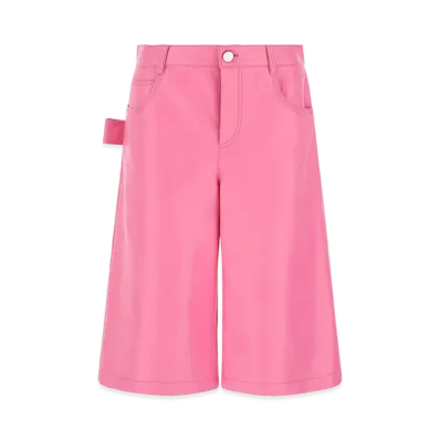 Bottega Veneta Women's Nappa Leather Bermuda Shorts "Pink"