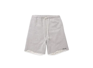 CELINE Celine Embroidered Shorts In Cotton Fleece "Gray/Black"