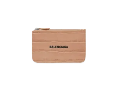 BALENCIAGA Cash Large Long Coin And Card Holder "Beige"