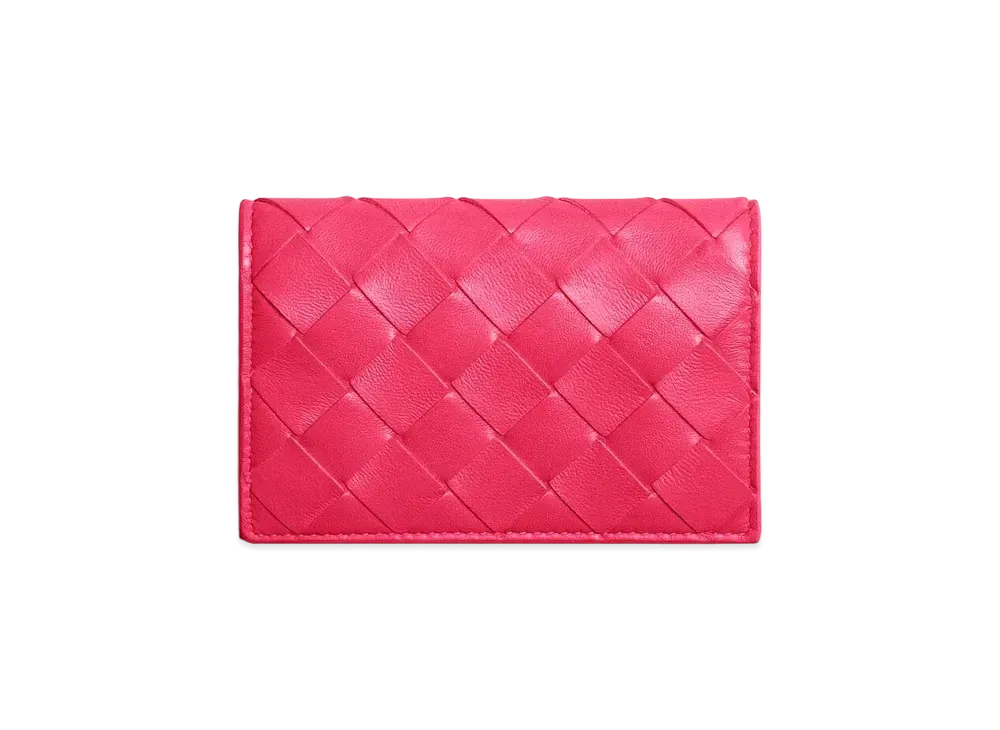 Bottega Veneta Card Case With Coin Purse "Cranberry"