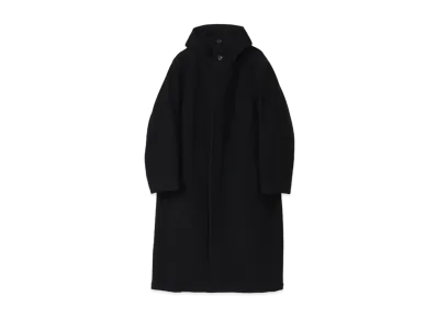 Yohji Yamamoto Pour Homme W/PE SHRINK HOODED FASTENER COAT "Black"