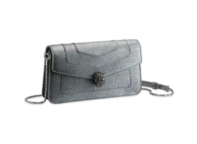 BVLGARI Serpenti Forever Chain Wallet "Grey"