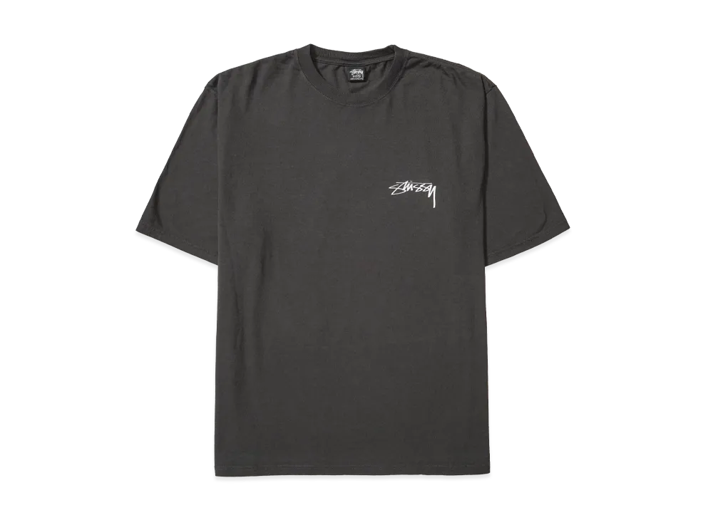 Stussy Skate Stack Tee Pigment Dyed "Faded Black"