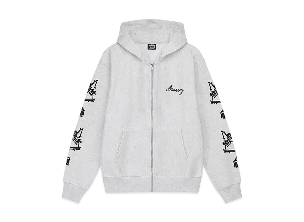 Stussy Paradise Lost Zip Hoodie "Ash Heather"