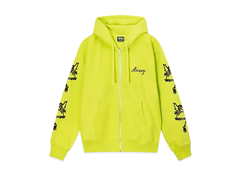 Stussy Paradise Lost Zip Hoodie "Keylime"