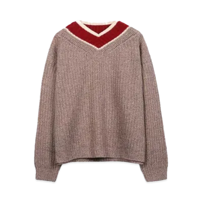 nakedgauge WILD NATURE YARN 'HOMIE' SWEATER "TERRACOTTA"