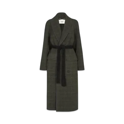 FENDI Women's Tweed Coat "Green"