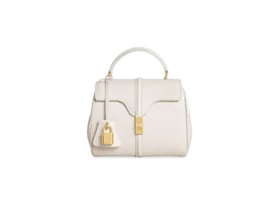 CELINE Mini 16 in Satinated Calfskin "Rice"