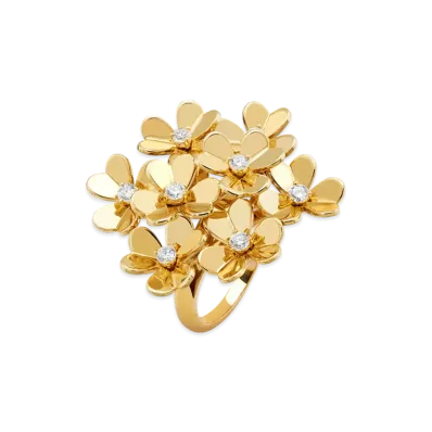 Van Cleef & Arpels Frivole ring 8 flowers "18K Yellow gold/Diamond"