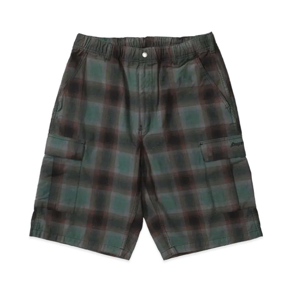 Supreme Shadow Plaid Cargo Short "Green"
