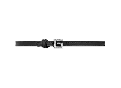 GUCCI Leather Choker With Square G