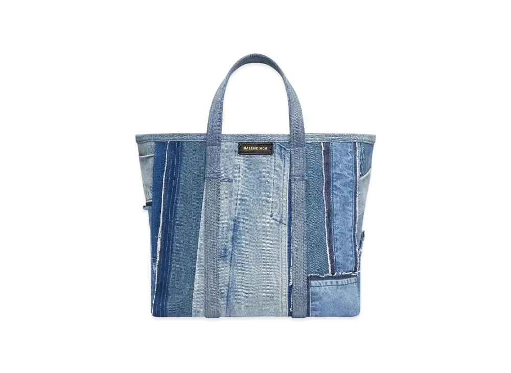 バレンシアガ バーブス ミディアム 横型 ショッパー バッグ "ブルー" 671409210BT4661