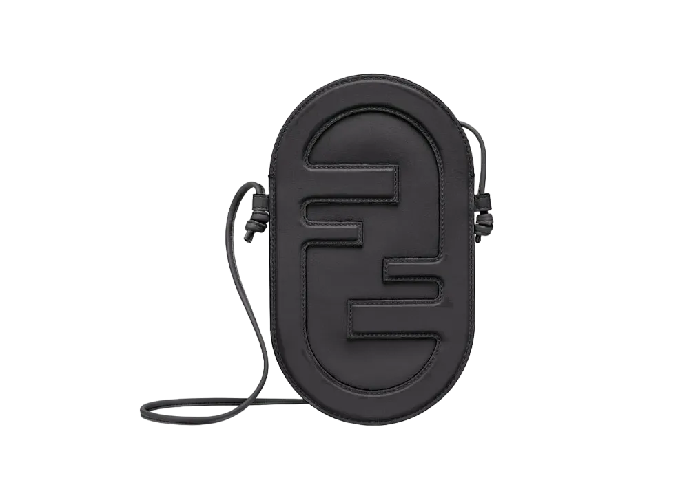 FENDI Mobile Phone Pouch Leather Pouch "Black"