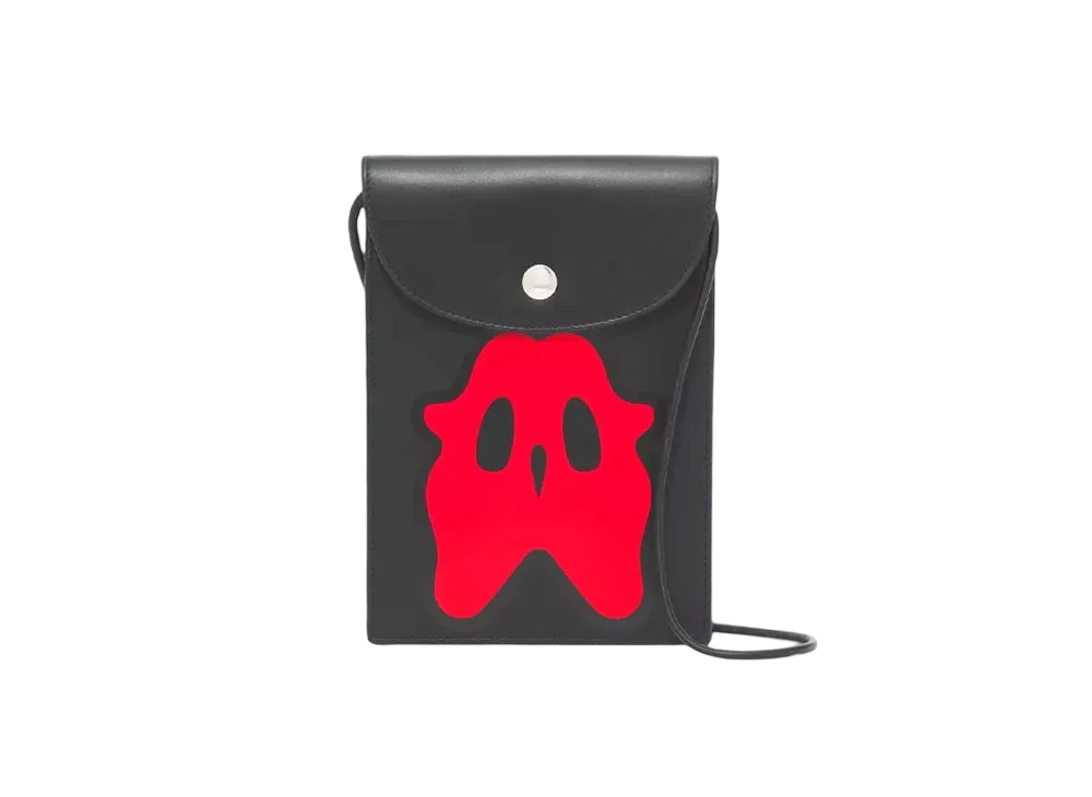 Burberry Monster Graphic Leather Phone Case Run Yard "Black/Red"