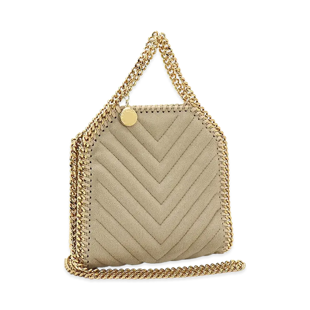 STELLA McCARTNEY Women's Falabella Tiny Tote Bag (with shoulder strap) "Buttercream"