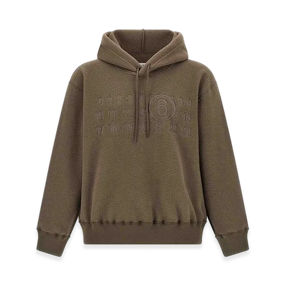 MM6 Maison Margiela Fleece Hoodie "Brown"
