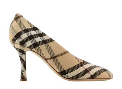 Burberry Women's Embroidered Canvas Baby Pumps "Beige"