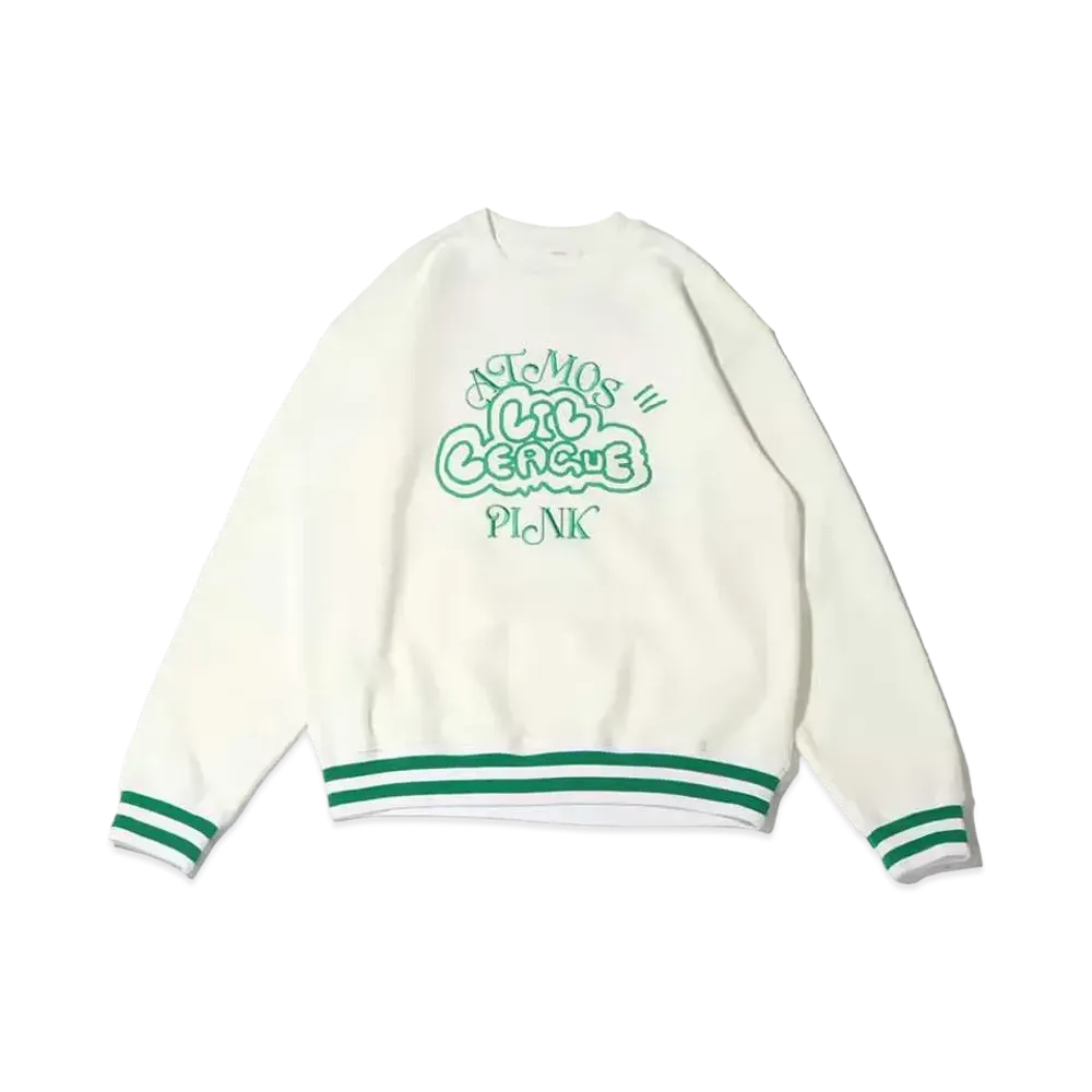 atmos pink x Lil League Newly Written Logo Sweatshirt "White"