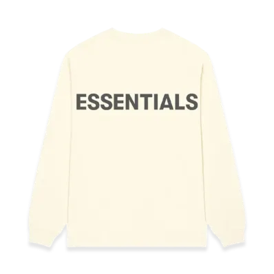 FEAR OF GOD ESSENTIALS Reflector Logo L/S T-Shirt "Cream"