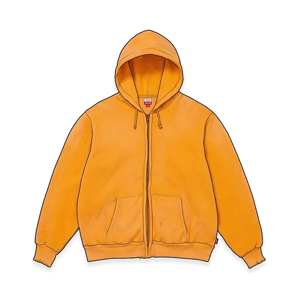 Supreme x A.PRESSE Vintage Zip Up Hooded Sweatshirt "Yellow"