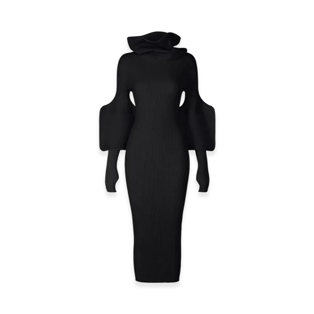 ISSEY MIYAKE Thin And Thick Knit "Black"