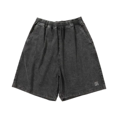 CITY COUNTRY CITY Embroiderd Logo Washed Denim Easy Shots_8oz "BLACK"