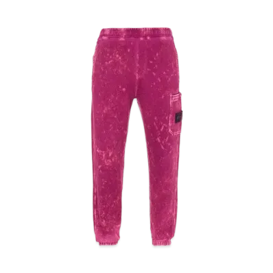 Stone Island 61438 COTTON FLEECE + OFF-DYE OVD TREATMENT_REGULAR FIT "Magenta"