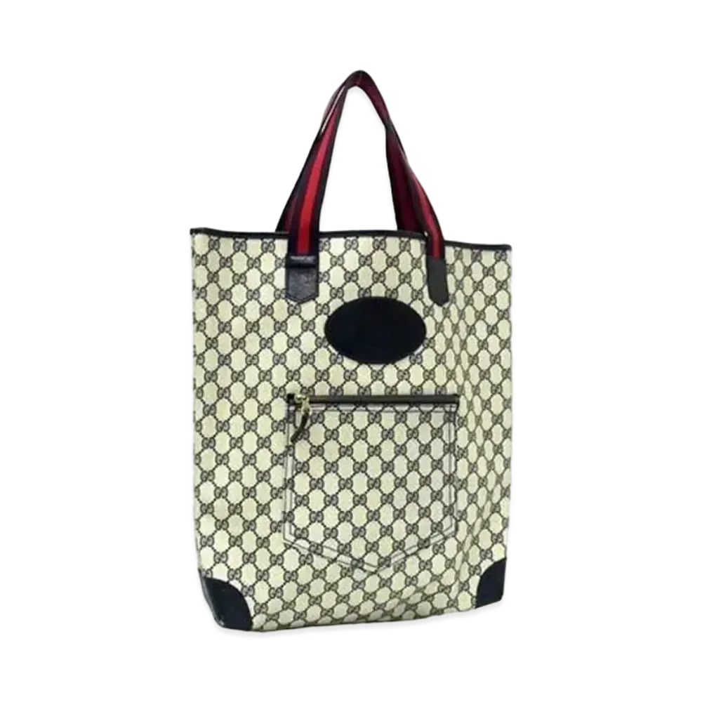 GUCCI Tote Bag Old Gucci GG Plus Sherry "Navy"